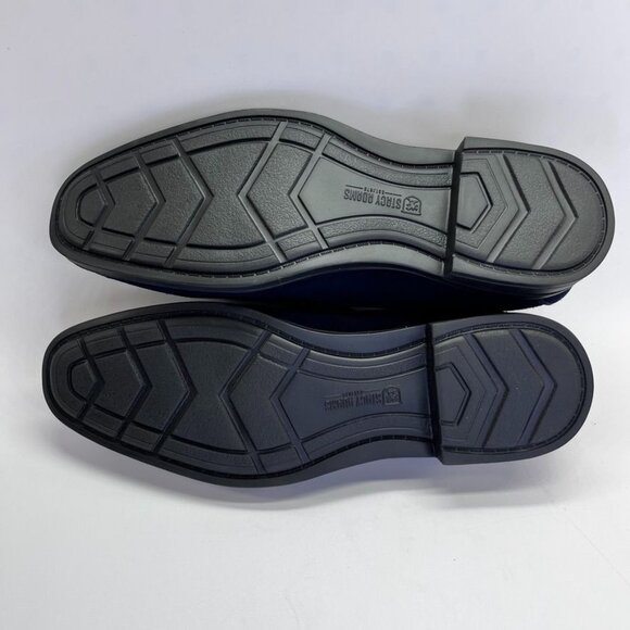 Stacy Adams Mens Neville Moc Toe Bit Slip On Size 8 Blue Suede Prom Party Event - Picture 12 of 15